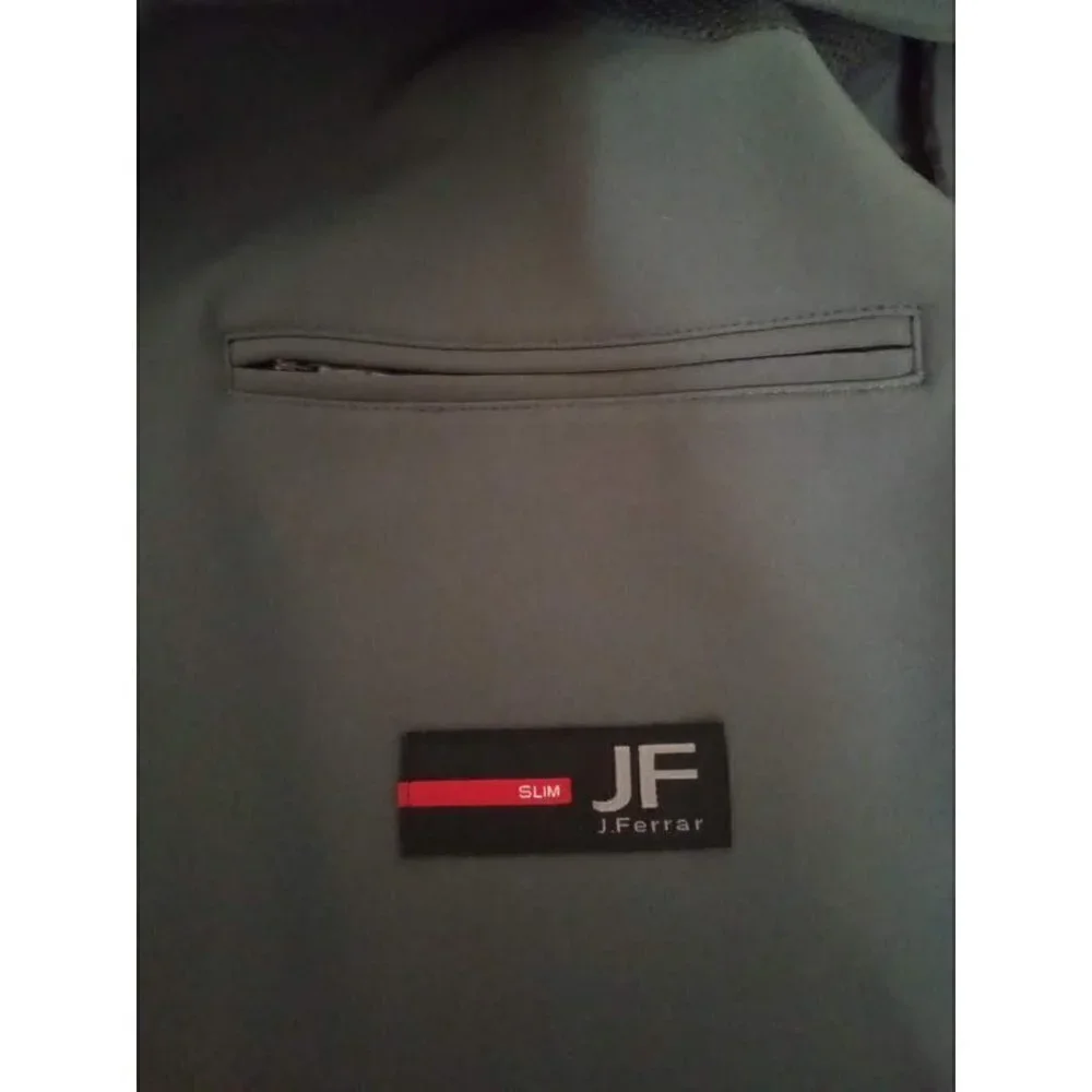 J. Ferrar Gray Slim Fit Stretch Fabric Single Breasted Blazer Sz L (42-44)